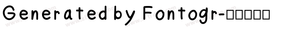 Generated by Fontogr字体转换